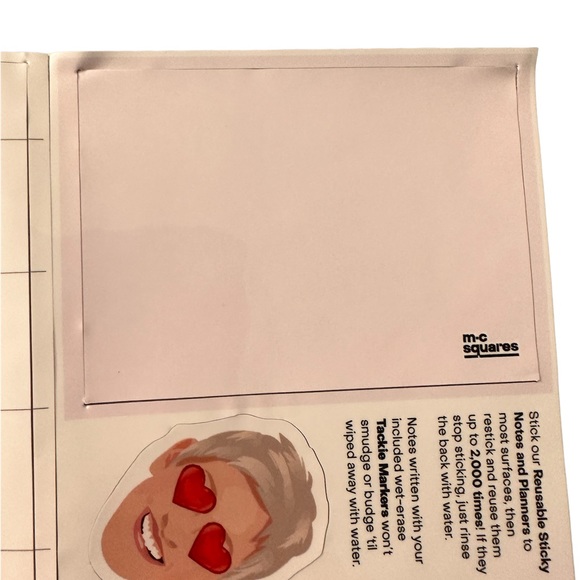 M.C. Squares Reusable weekly planner, sticky notes, mini notepad and markers - Picture 6 of 6